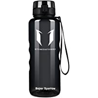 Super Sparrow Botella Agua Deporte Botellas Sin BPA- Reutilizable Tritan Plástico Ecologica- 1.5L- Cantimploras para…